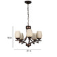 Verde Brown Iron Chandeliers - E27 holder - without Bulb - JS-5363-5LP