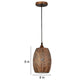 Cortecon Brown Iron Hanging Lights - E27 holder - without Bulb - JS-5368-1LP