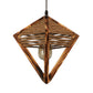 Enredar Brown Wood Hanging Lights - E27 holder - without Bulb - JS-5372-1LP