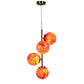 Fuego Gold Iron Hanging Lights - E27 holder - without Bulb - JS-5380-4LP