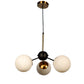 Tres Black and Gold Iron Hanging Lights - E27 holder - without Bulb - JS-5381-3LP