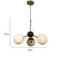 Tres Black and Gold Iron Hanging Lights - E27 holder - without Bulb - JS-5381-3LP