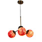 Tresrojo Black and Gold Iron Hanging Lights - E27 holder - without Bulb - JS-5382-3LP-RED