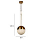 Gorra Gold Iron Hanging Lights - E27 holder - without Bulb - JS-5383-1LP-8inch