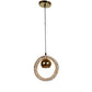 Crema Gold Iron Hanging Lights - Inbuilt LED - JS-684-1LP