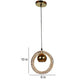 Crema Gold Iron Hanging Lights - Inbuilt LED - JS-684-1LP