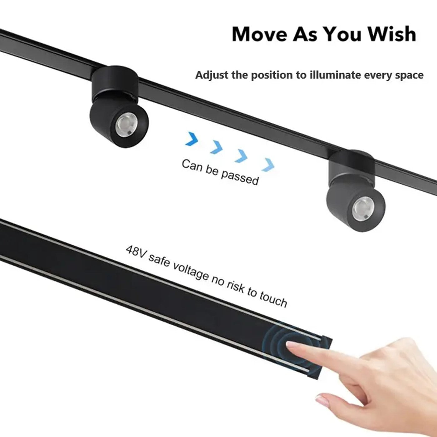 JS-AKS Ultra-Slim Magnetic Track Channel