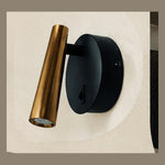Eva Spot black and brass reading wall light