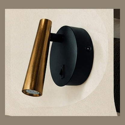 Eva Spot black and brass reading wall light