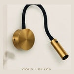 Flexi Spot gooseneck wall light, brass finish