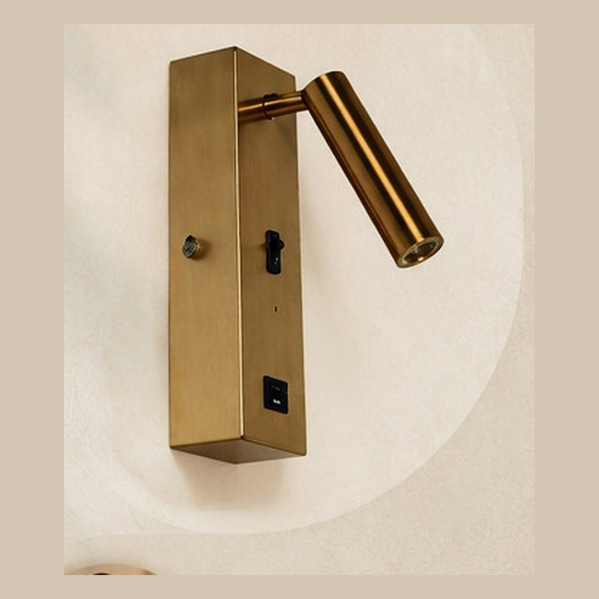 Leo Spot brass reading wall light