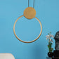 Gold Aluminium Hanging Light - Inbuilt LED - JS-RING-1LP-LE