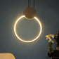 Gold Aluminium Hanging Light - Inbuilt LED - JS-RING-1LP-LE