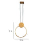 Gold Aluminium Hanging Light - Inbuilt LED - JS-RING-1LP-LE