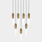 JS-SV-H/L 333- 7 Brass Antique/Copper Antique 30w Cluster hangings