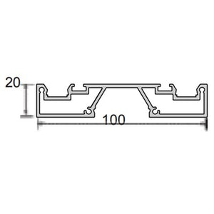 JSAS-10020 Up & Down Pedant Alluminium Profile For Strips