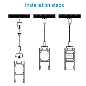 JSAS-3065 Up & Down Pedant Alluminium Profile For Strips