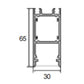 JSAS-3065 Up & Down Pedant Alluminium Profile For Strips