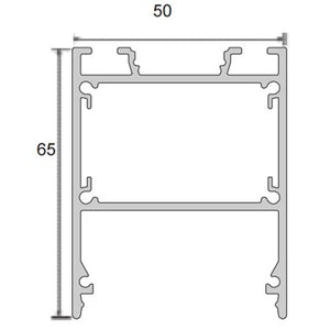 JSAS-5065 Up & Down Pedant Alluminium Profile For Strips