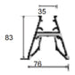 JSAS-7585 Up & Down Tapered Pedant Alluminium Profile For Strips