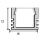 JSAS-Basic LP 01-01 Surface Alluminium Profile For Strips