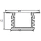 JSAS-Basic LP 01-02 Recessed Alluminium Profile For Strips