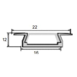 JSAS-Basic LP 01-04 Recessed Alluminium Profile For Strips