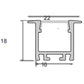 JSAS-Basic LP 01-07 Recessed Alluminium Profile For Strips