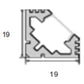 JSAS-Basic LP 02-01 Corner Alluminium Profile For Strips