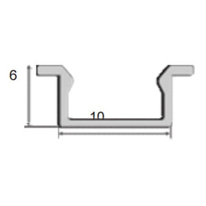 JSAS-Eco-10x06 Rm Recessed Alluminium Profile For Strips