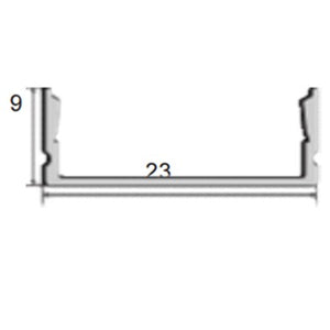 JSAS-Eco-23x09 Surface Alluminium Profile For Strips