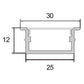 JSAS- Eco 2512 Trim Recessed Alluminium Profile For Strips