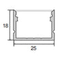 JSAS- Eco 2518 Surface Alluminium Profile For Strips