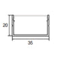 JSAS- Eco 3520 Surface Alluminium Profile For Strips