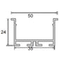 JSAS-Eco 3520 Trim Recessed Alluminium Profile For Strips