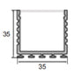 JSAS-Eco 3535 Surface Alluminium Profile For Strips