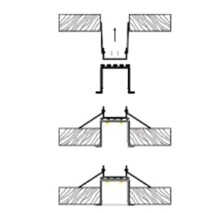 JSAS-Eco 3535 Trim Recessed Alluminium Profile For Strips