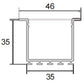 JSAS-Eco 3535 Trim Recessed Alluminium Profile For Strips