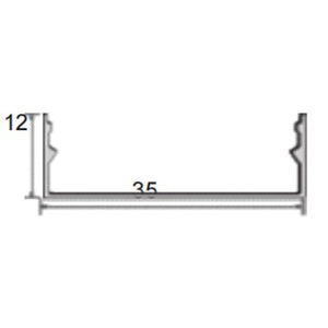 JSAS-Eco-35x12 Surface Alluminium Profile For Strips