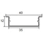 JSAS-Eco-35x12 Trim Recessed Alluminium Profile For Strips