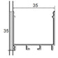 JSAS-Eco-35x35 Surface Alluminium Profile For Strips