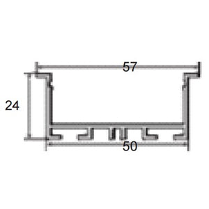 JSAS-Eco 5020 Trim Recessed Alluminium Profile For Strips