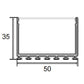 JSAS-Eco 5035 Surface Alluminium Profile For Strips