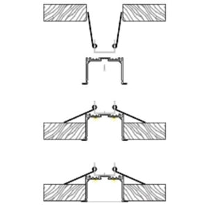 JSAS-Eco 5035 Trim Recessed Alluminium Profile For Strips