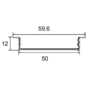 JSAS-Eco-50x12 Trim Recessed Alluminium Profile For Strips