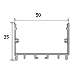 JSAS-Eco-50x35 Surface Alluminium Profile For Strips