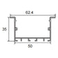 JSAS-Eco-50x35 Trim Recessed Alluminium Profile For Strips