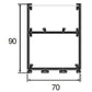 JSAS-Eco 7090 Pedant Alluminium Profile For Strips