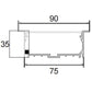 JSAS-Eco 7535 Trim Recessed Alluminium Profile For Strips