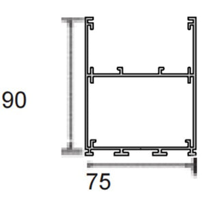 JSAS-Eco 7590 Suspended Surface Pedant Alluminium Profile For Strips